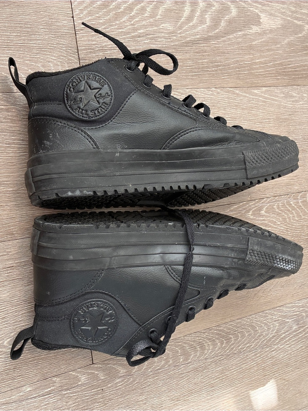 Converse Black High-Top Leather Sneakers - Picture 7 of 7
